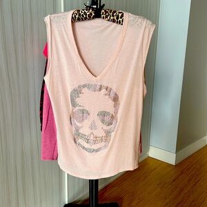 Zadig & Voltaire rhinestone skull tank